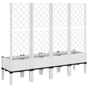 Jardinière bac lit surélevé plantes fleurs terrasse 160 x 40 x 142 cm