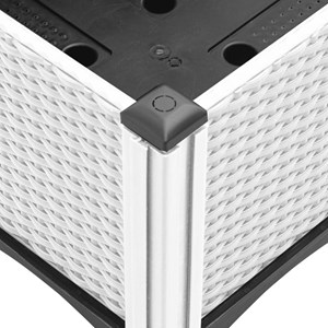 Jardinière bac lit surélevé plantes fleurs terrasse 160 x 40 x 142 cm