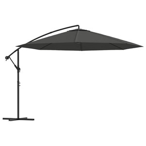 Parasol meuble de jardin en porte-à-faux avec 350 x 350 x 280 cm aluminium