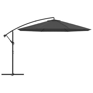 Parasol meuble de jardin en porte-à-faux avec 350 x 350 x 280 cm aluminium