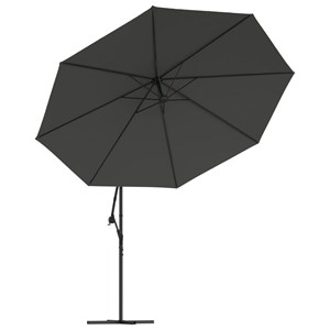 Parasol meuble de jardin en porte-à-faux avec 350 x 350 x 280 cm aluminium