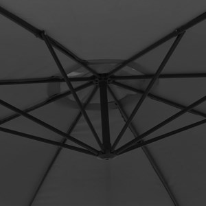 Parasol meuble de jardin en porte-à-faux avec 350 x 350 x 280 cm aluminium