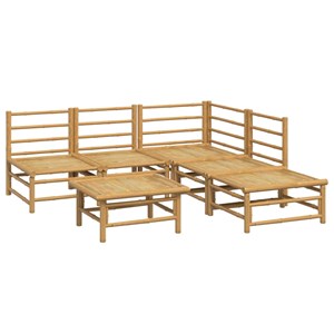 Salon de jardin meuble d'extérieur ensemble de 55 x 65 x 30 cm bambou marron