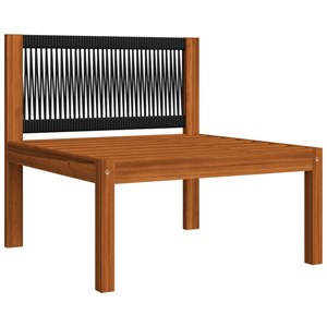 Canapé de jardin meuble extérieur à 3 65 x 65 x 60 cm bois marron