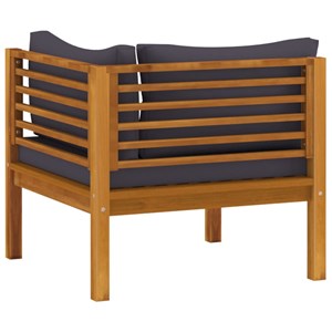 Salon de jardin meuble d'extérieur ensemble de 65 x 65 x 35 cm bois marron
