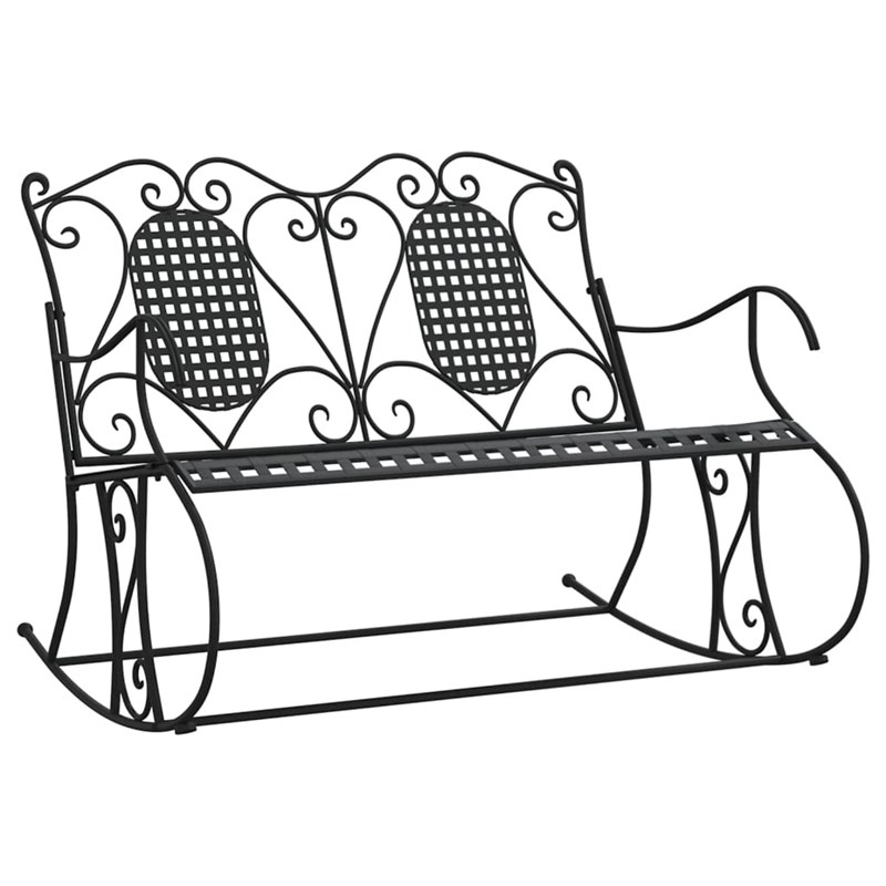 Banc de jardin meuble de patio d'extérieur 113 x 84 x 94 cm noir