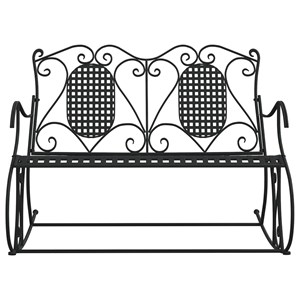 Banc de jardin meuble de patio d'extérieur 113 x 84 x 94 cm noir