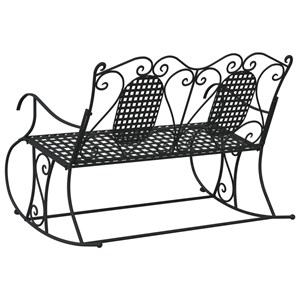 Banc de jardin meuble de patio d'extérieur 113 x 84 x 94 cm noir