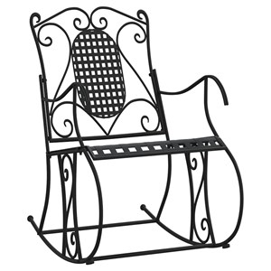 Banc de jardin meuble de patio d'extérieur 84 x 54 x 95 cm noir