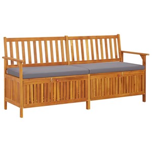 Banc de jardin meuble de patio d'extérieur 170 x 63 x 84 cm bois marron