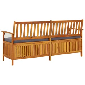 Banc de jardin meuble de patio d'extérieur 170 x 63 x 84 cm bois marron