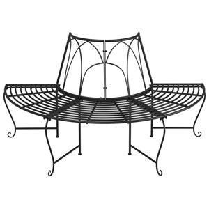 Banc de jardin meuble de patio d'extérieur 159 x 78.5 x 89 cm noir