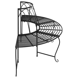 Banc de jardin meuble de patio d'extérieur 159 x 78.5 x 89 cm noir
