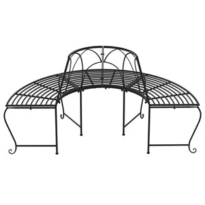 Banc de jardin meuble de patio d'extérieur 159 x 78.5 x 89 cm noir