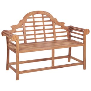 Banc de jardin meuble de patio d'extérieur 127 x 58.5 x 92.5 cm bois marron