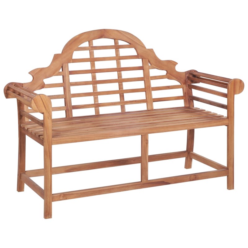 Banc de jardin meuble de patio d'extérieur 127 x 58.5 x 92.5 cm bois marron