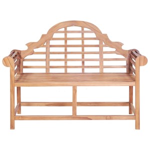 Banc de jardin meuble de patio d'extérieur 127 x 58.5 x 92.5 cm bois marron