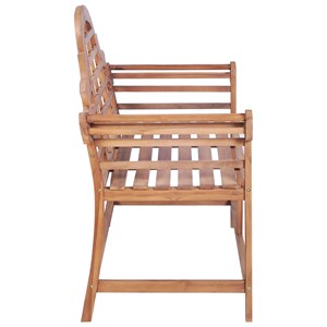 Banc de jardin meuble de patio d'extérieur 127 x 58.5 x 92.5 cm bois marron