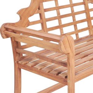 Banc de jardin meuble de patio d'extérieur 127 x 58.5 x 92.5 cm bois marron