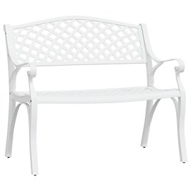 Banc de jardin meuble de patio d'extérieur 102 x 50 x 83 cm aluminium