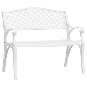 Banc de jardin meuble de patio d'extérieur 102 x 50 x 83 cm aluminium
