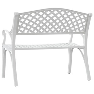 Banc de jardin meuble de patio d'extérieur 102 x 50 x 83 cm aluminium