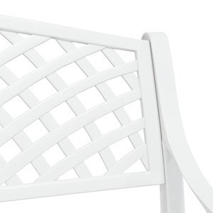 Banc de jardin meuble de patio d'extérieur 102 x 50 x 83 cm aluminium