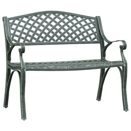 Banc de jardin meuble de patio d'extérieur 102 x 50 x 83 cm aluminium