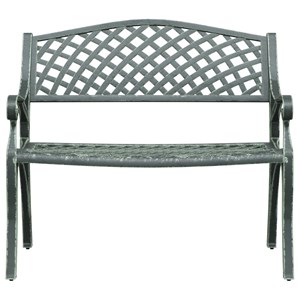 Banc de jardin meuble de patio d'extérieur 102 x 50 x 83 cm aluminium