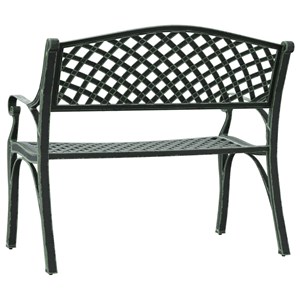 Banc de jardin meuble de patio d'extérieur 102 x 50 x 83 cm aluminium