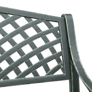 Banc de jardin meuble de patio d'extérieur 102 x 50 x 83 cm aluminium