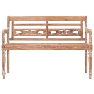 Banc de jardin meuble de patio d'extérieur 120 x 51.5 x 84 cm bois marron