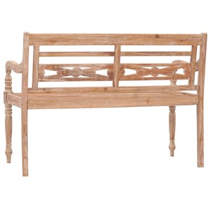 Banc de jardin meuble de patio d'extérieur 120 x 51.5 x 84 cm bois marron