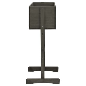 Jardinière à treillis de jardin gris 45 45 x 30 x 74 cm bois marron