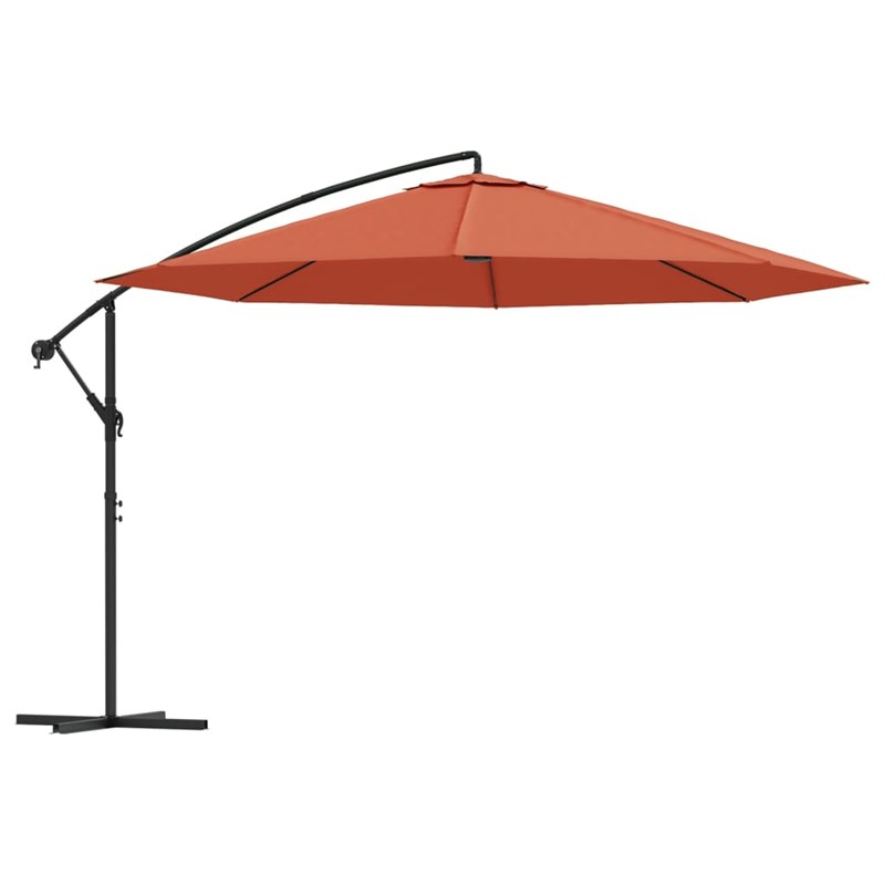 Parasol meuble de jardin en porte-à-fau x 350 x 350 x 280 cm aluminium