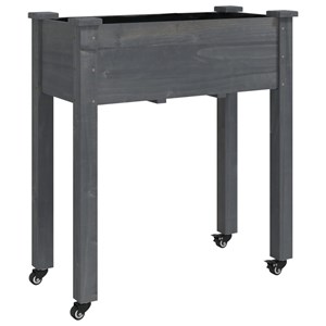 Jardinière bac lit surélevé plantes fleurs terrasse 71 x 37 x 80 cm bois marron