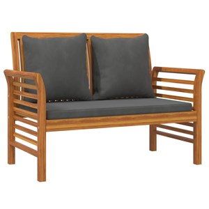 Banc de jardin meuble de patio d'extérieur 120 x 60 x 81 cm bois marron