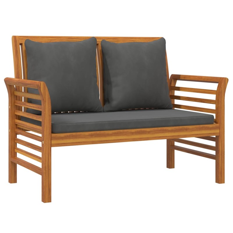 Banc de jardin meuble de patio d'extérieur 120 x 60 x 81 cm bois marron