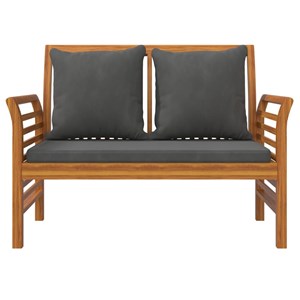 Banc de jardin meuble de patio d'extérieur 120 x 60 x 81 cm bois marron