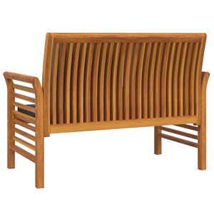 Banc de jardin meuble de patio d'extérieur 120 x 60 x 81 cm bois marron