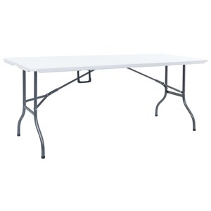 Table pliable de jardin avec 2 bancs 180 x 26 x 42 cm