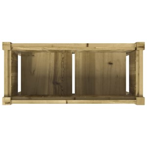 Jardinière bac lit surélevé plantes fleurs terrasse 70 x 31 x 70 cm bois marron