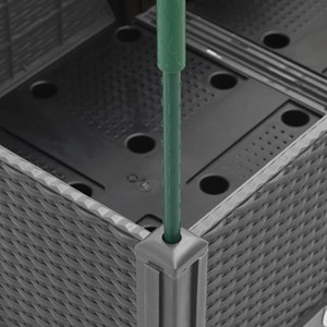 Jardinière bac lit surélevé plantes fleurs terrasse 80 x 40 x 142 cm gris