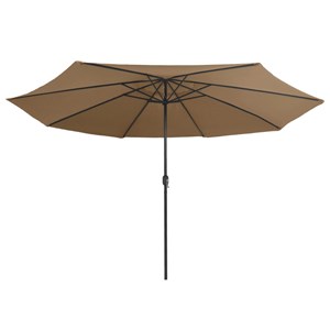 Parasol d'extérieur avec mât en métal 400 400 x 400 x 267 cm métal argentée