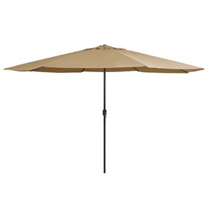 Parasol d'extérieur avec mât en métal 400 400 x 400 x 267 cm métal argentée