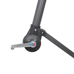 Parasol suspendu 3 m mât en aluminium 3 x 3 x 2.58 cm aluminium bordeaux