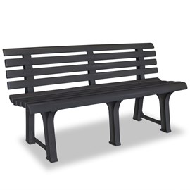 Banc de jardin meuble de patio d'extérieur 145.5 x 49 x 74 cm