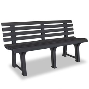 Banc de jardin meuble de patio d'extérieur 145.5 x 49 x 74 cm