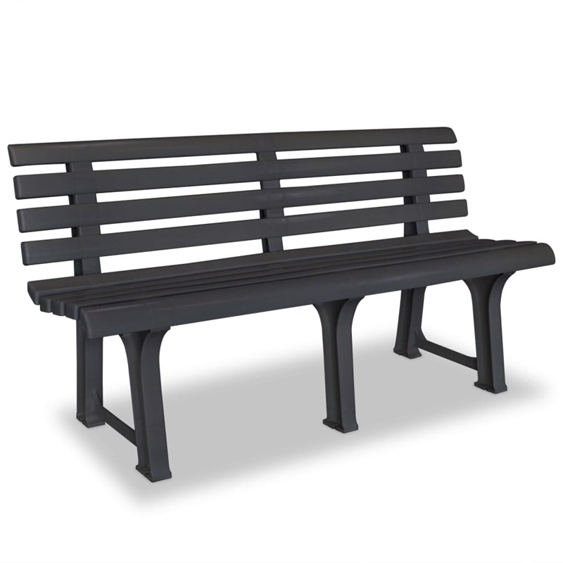 Banc de jardin meuble de patio d'extérieur 145.5 x 49 x 74 cm