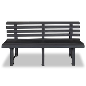 Banc de jardin meuble de patio d'extérieur 145.5 x 49 x 74 cm
